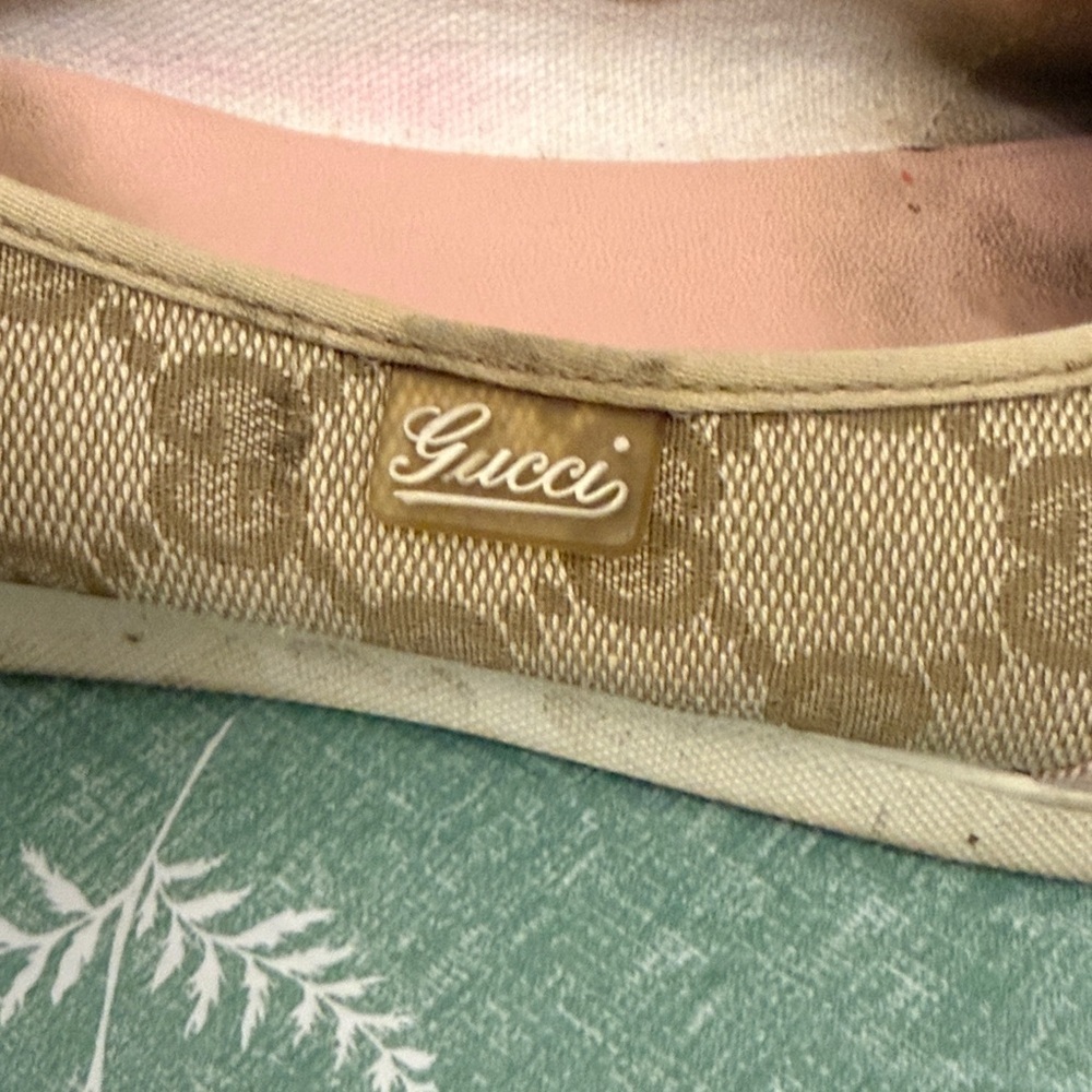 Gucci GG Monogram Canvas Ballet Flats - Pink/Tan - size 39 8-9 - Picture 5 of 15